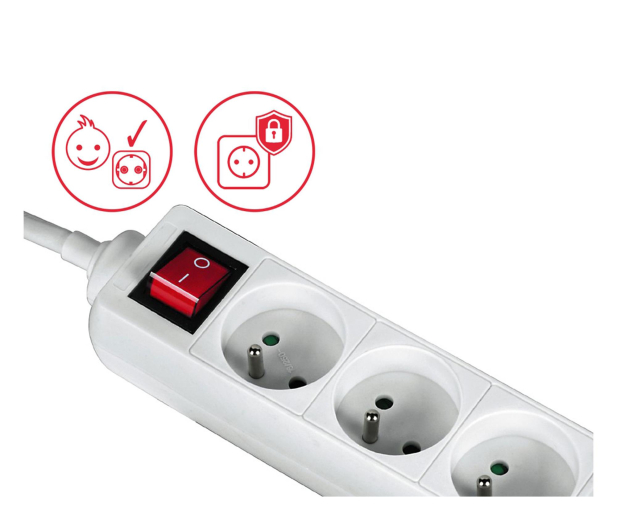 HAMA Listwa zasilająca Standard 3gn, 3m, biała - 1416389 - zdjęcie 6